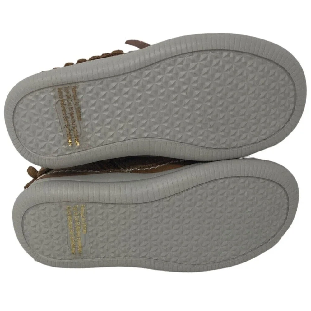 Clarks Girls Tan Moccasins 7.5 M Leather NEW NIB